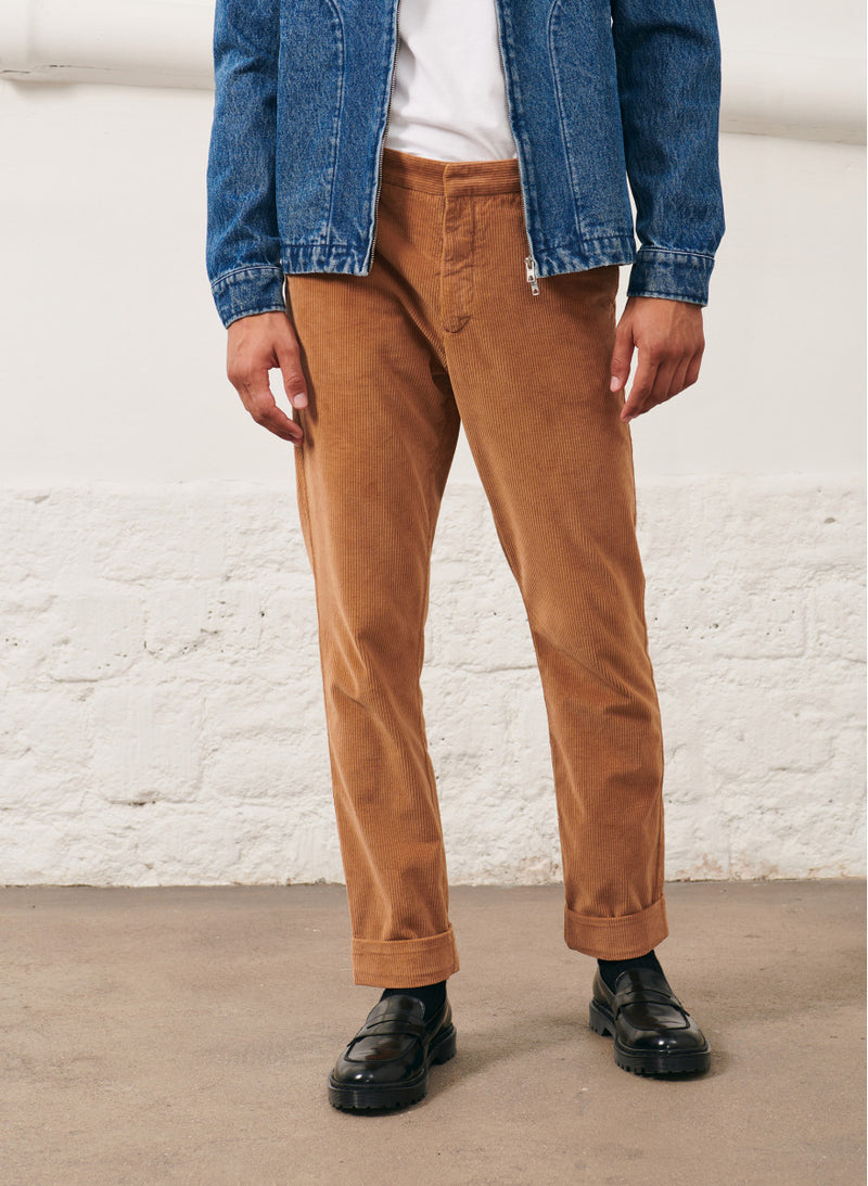 Maison Standards - Daho Velvet Trousers - Beige - Man