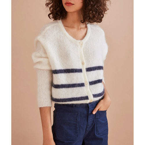 Chaleco Daline - Crudo/Índigo