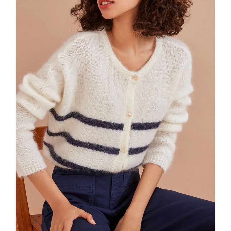 Chaleco Daline - Crudo/Índigo