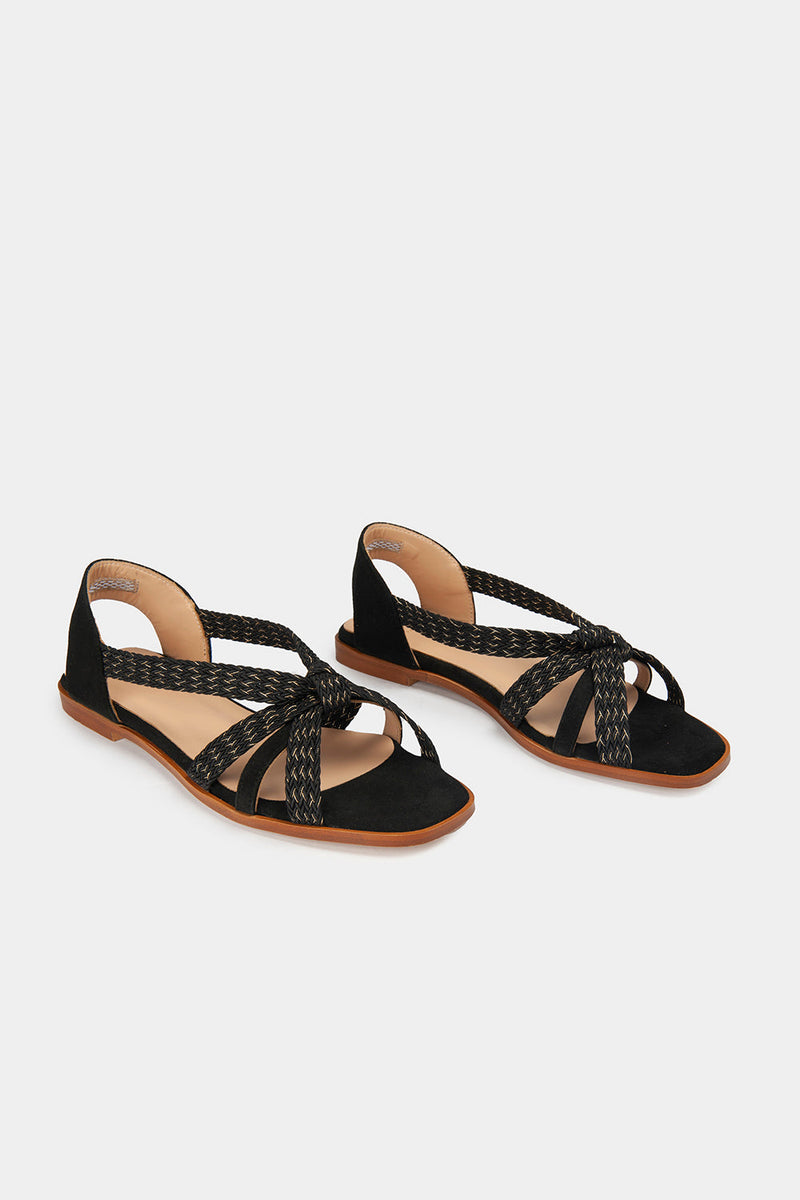 Anaki - Drew Sandals - Braided Black