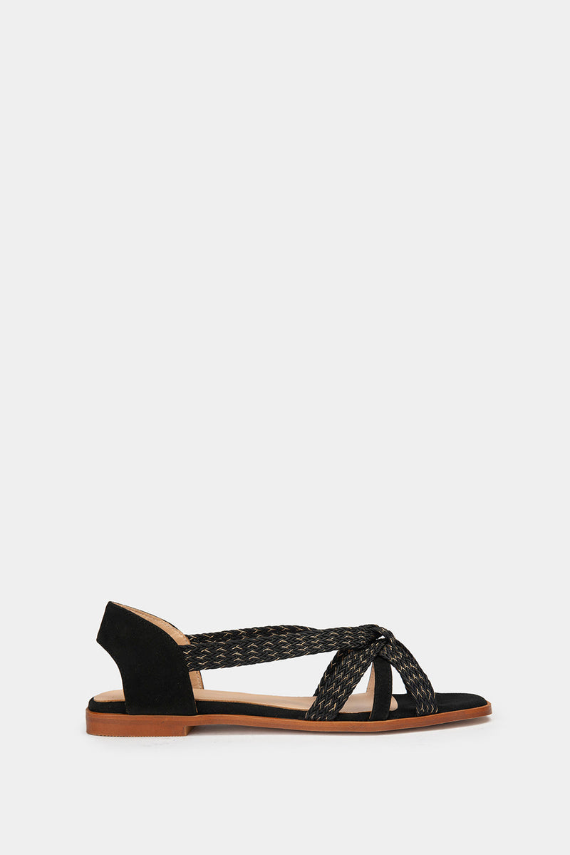 Anaki - Drew Sandals - Braided Black