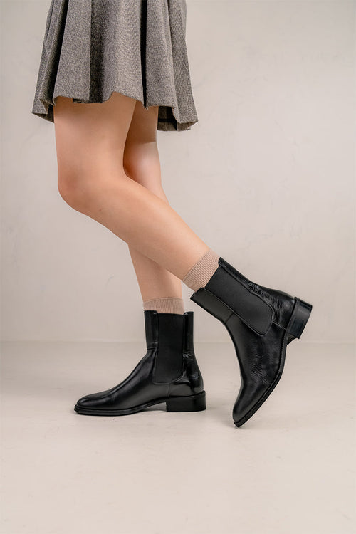 Bottines - Noir - Fleur