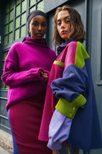 Opale-pullover i Cardinale-strik