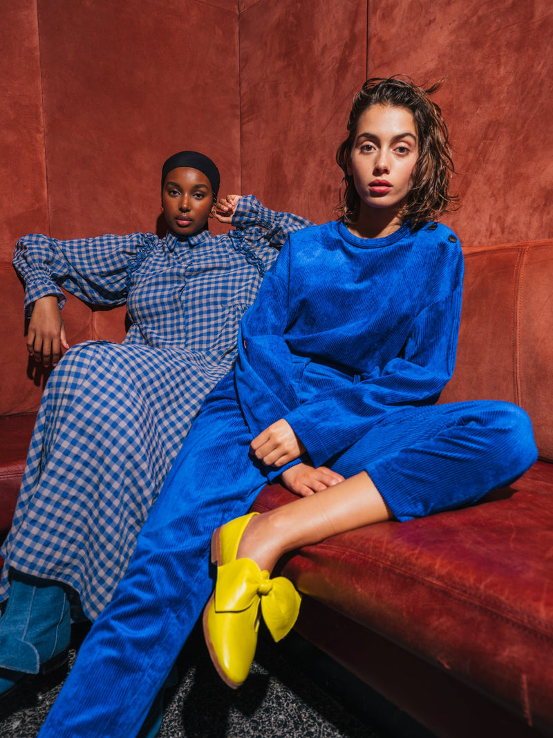 Pull Bobbi En Velours Côtelé Abysse