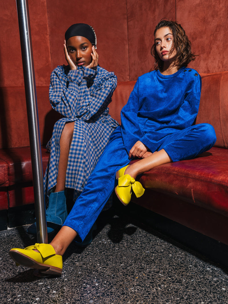 Pantalon Gabriel En Velours Côtelé Abysse