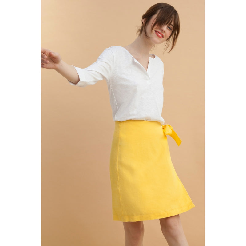 Jupe Brune - Jaune - Femme