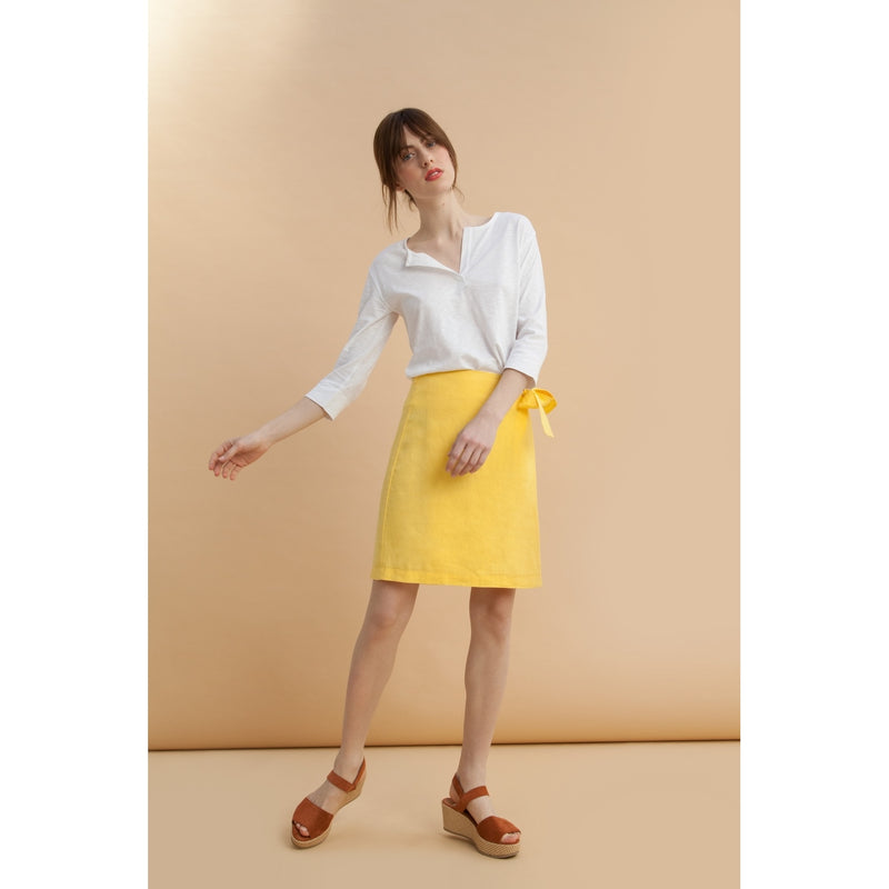 Jupe Brune - Jaune - Femme