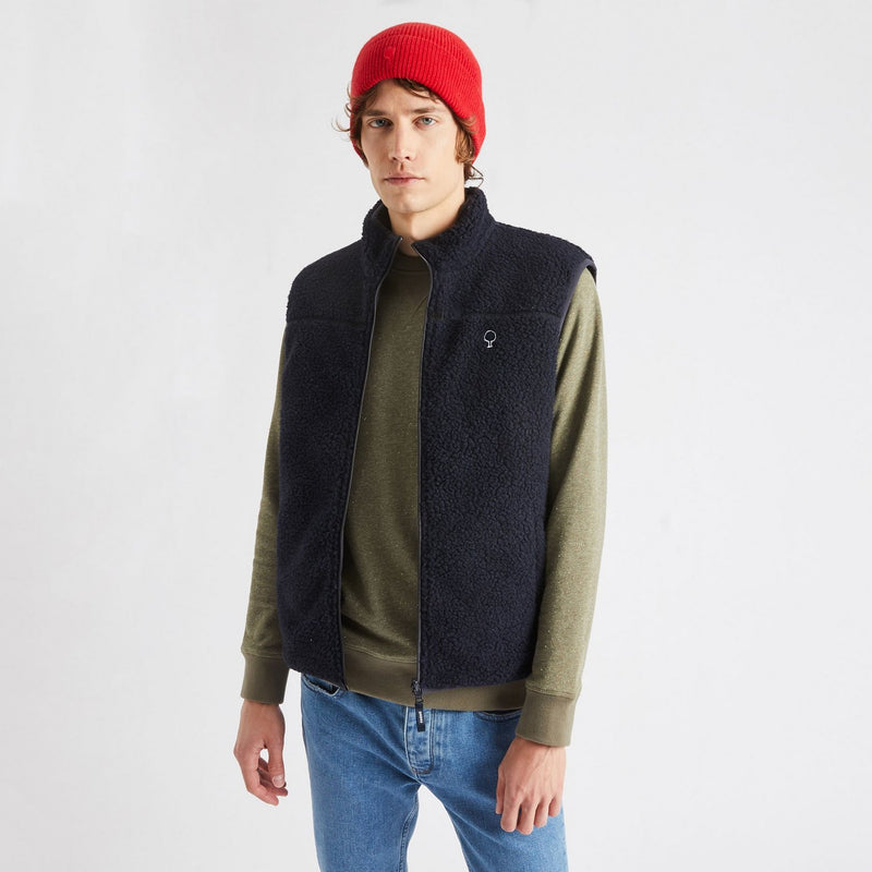 Veste Freau B Sherpa Réversible - Marine - Homme