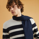 Sweatshirt Vercors Laine - Ecru/Bleu Marine - Homme