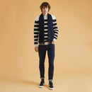 Sweatshirt Vercors Laine - Ecru/Bleu Marine - Homme