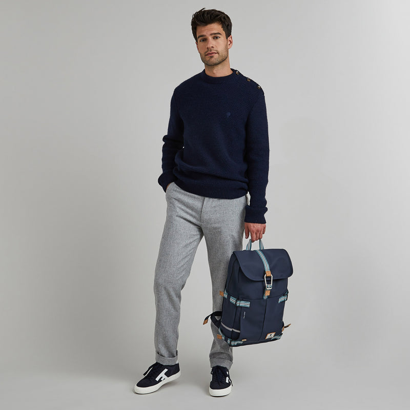 Pull Lucio  Wool - Marine - Homme