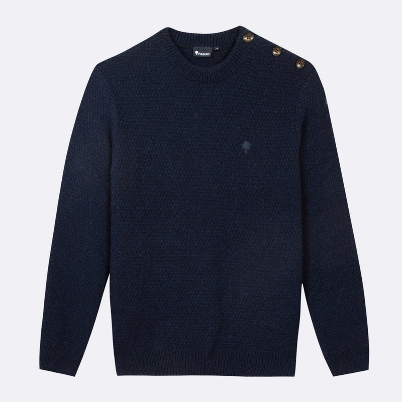 Pull Lucio  Wool - Marine - Homme