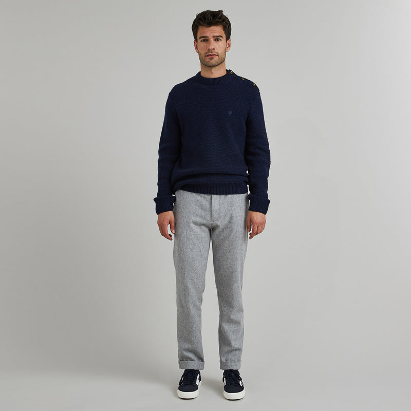 Pull Lucio  Wool - Marine - Homme