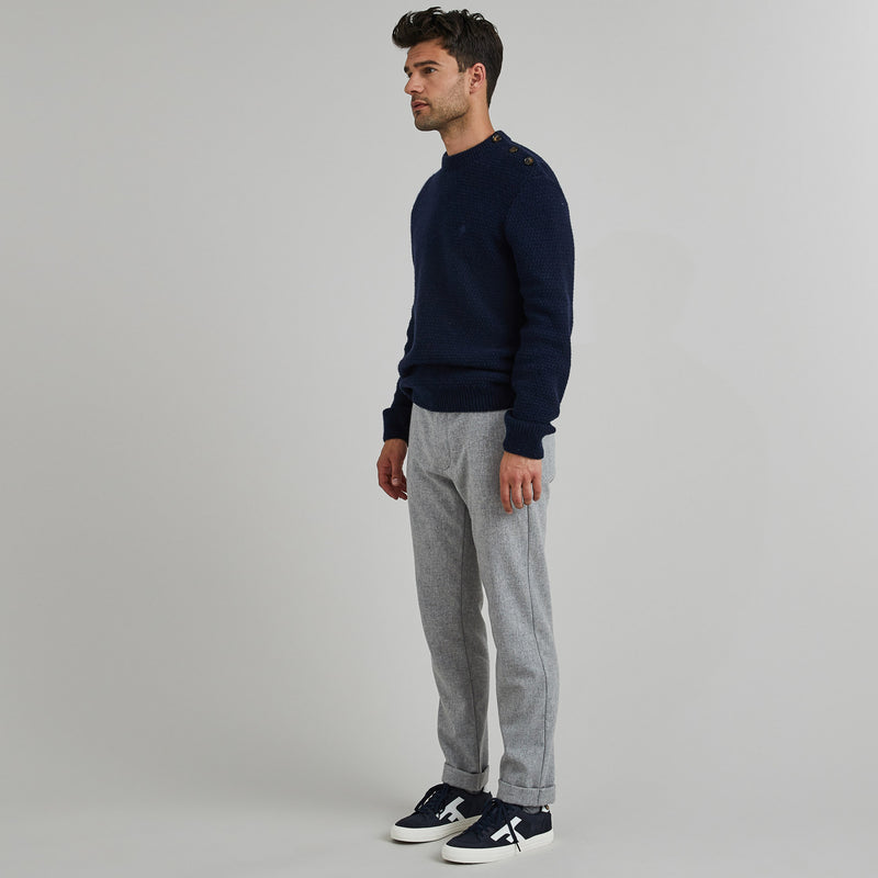 Pull Lucio  Wool - Marine - Homme