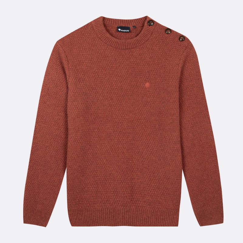 Pull Lucio  Wool - Vieux Rouge - Homme