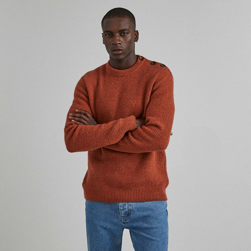 Pull Lucio  Wool - Vieux Rouge - Homme