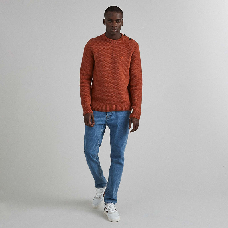 Pull Lucio  Wool - Vieux Rouge - Homme