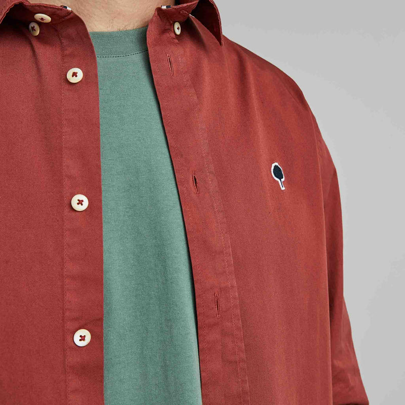 Faguo - Ivoy Cotton shirt - Old Red - Man