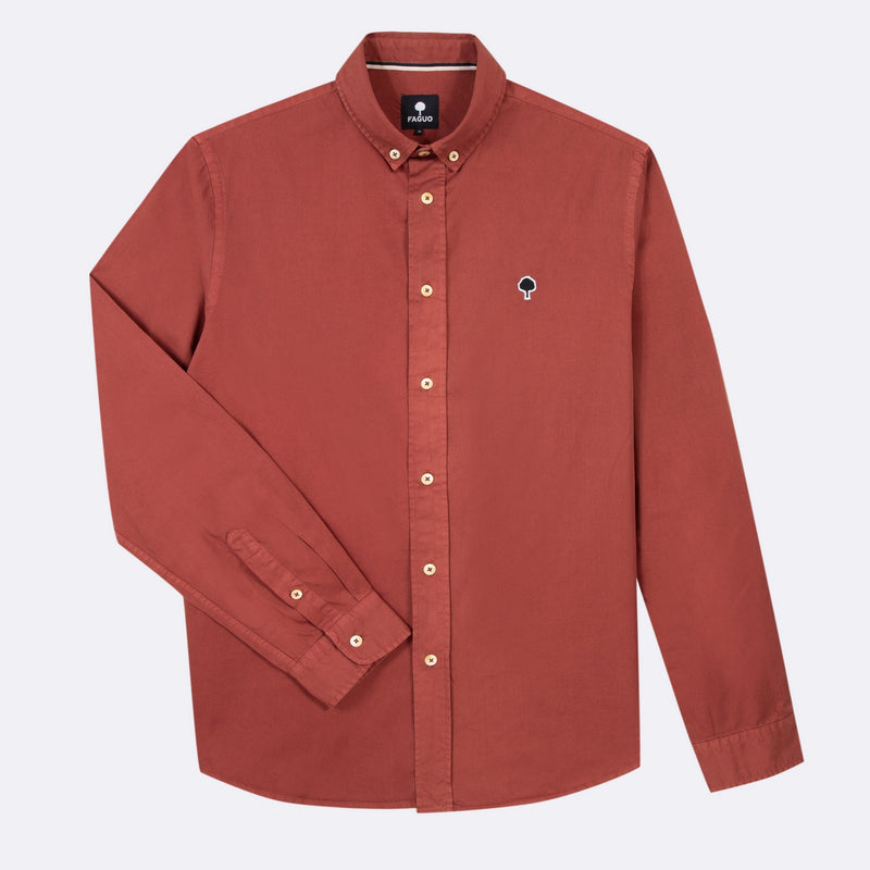 Faguo - Ivoy Cotton shirt - Old Red - Man