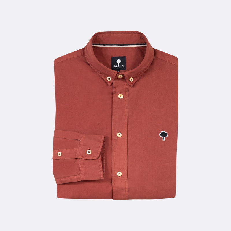 Faguo - Ivoy Cotton shirt - Old Red - Man