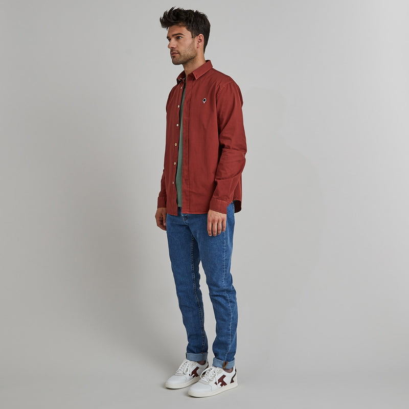 Faguo - Ivoy Cotton shirt - Old Red - Man