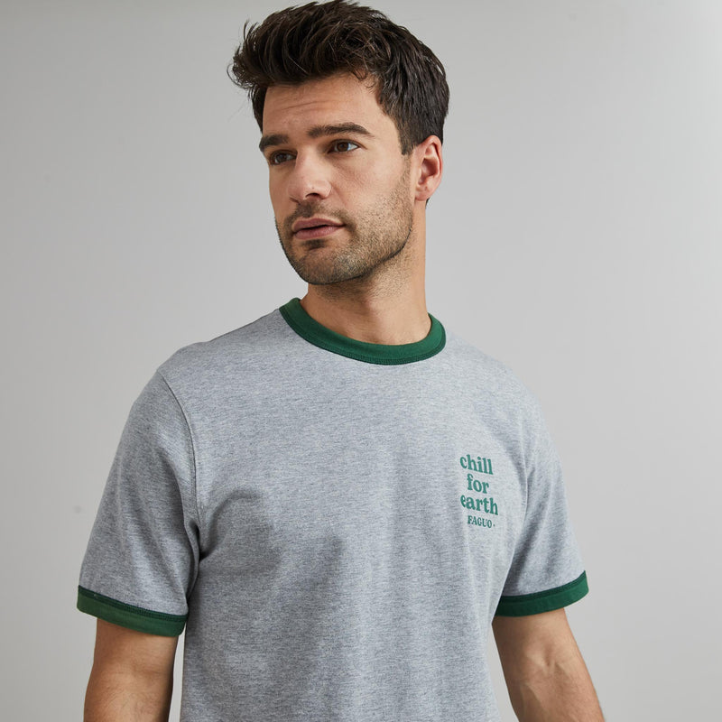 T-Shirt Lugny Cotton - Gris/Vert Foncé - Homme