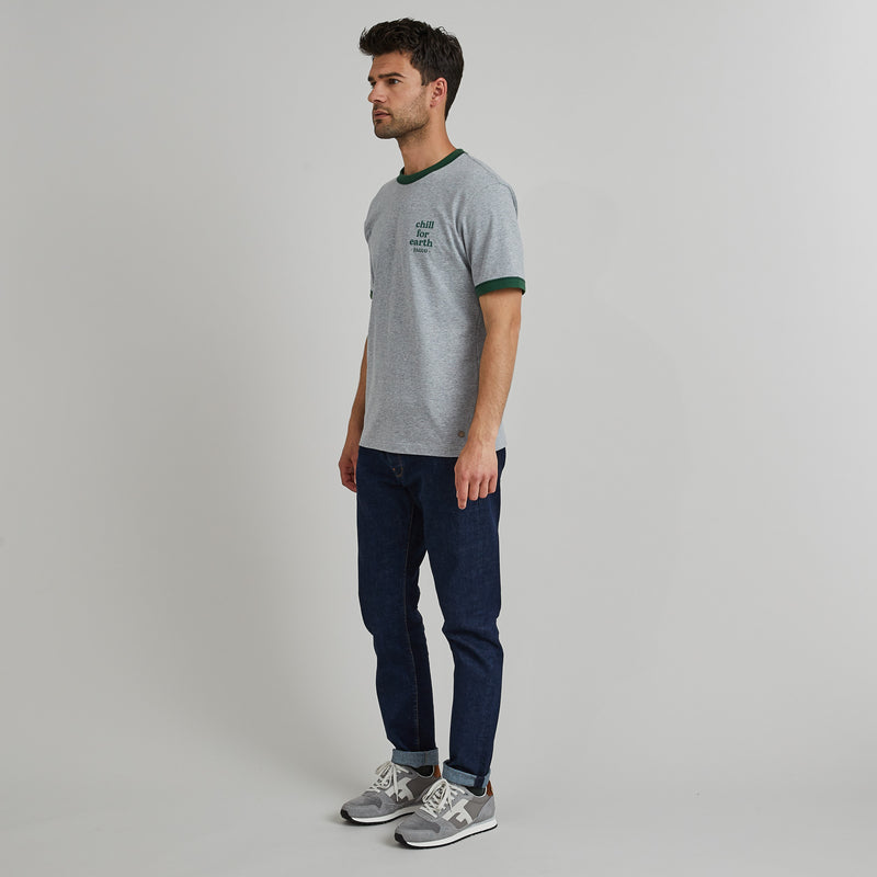 T-Shirt Lugny Cotton - Gris/Vert Foncé - Homme