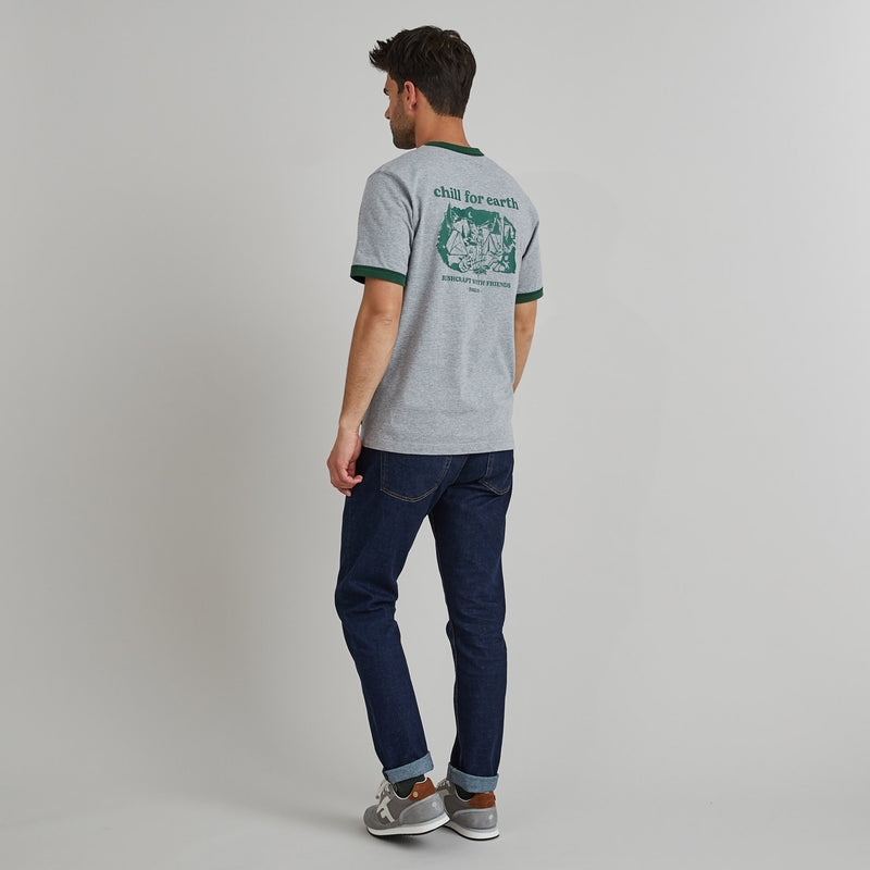 T-Shirt Lugny Cotton - Gris/Vert Foncé - Homme