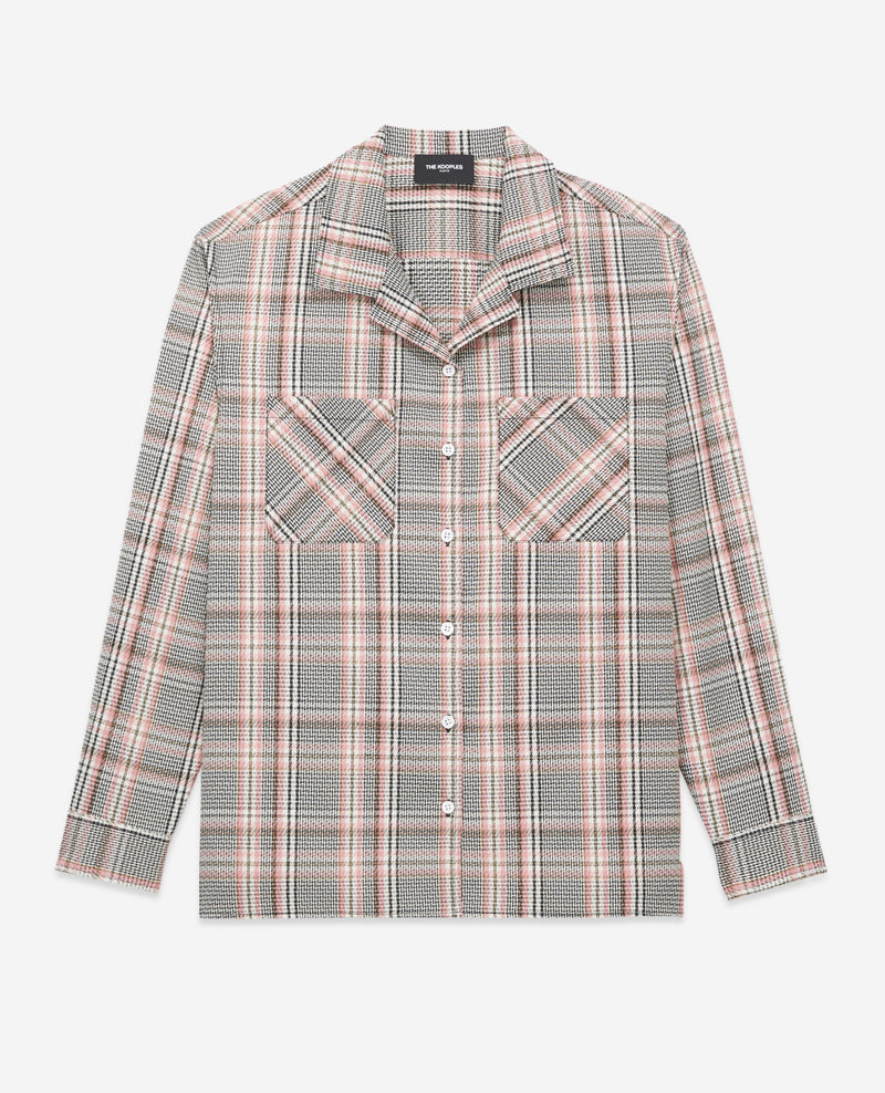 The Kooples - Chemise Oversize Femme Rose Et Noire Carreaux - Femme