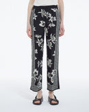 The Kooples - Pantalon Noir Et Blanc Motif Foulard Fluide - Femme