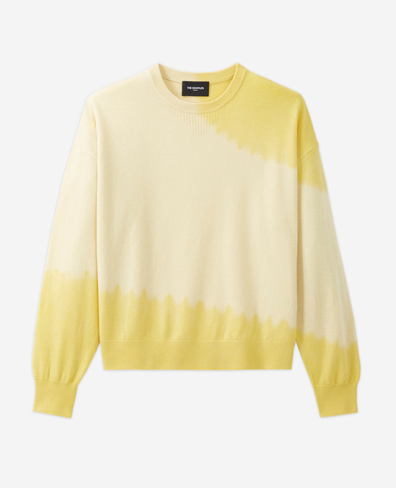 The Kooples - Pull Jaune Laine Effet Tie & Dye - Femme