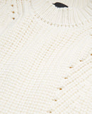 The Kooples - Jersey de mujer de algodón crudo con detalles calados