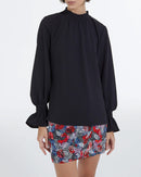 The Kooples - Blouse En Crêpe - Noir - Femme