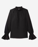 The Kooples - Blouse En Crêpe - Noir - Femme