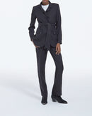 The Kooples - Veste Noire Fluide Tencel À Poches - Femme