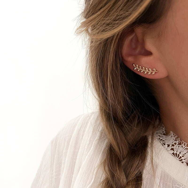 Pendientes “Oriane” bañados en oro-instants-plaisirs-Instants Plaisirs • Joyas