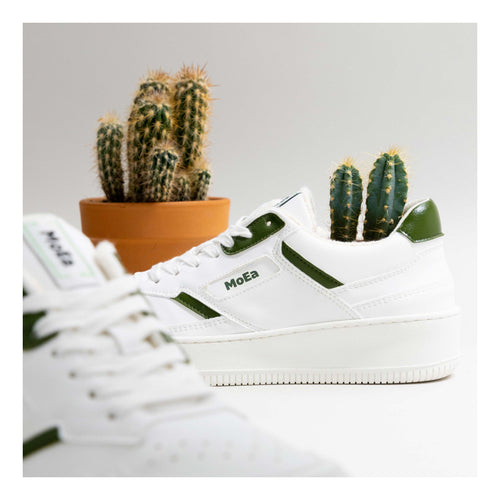Gen1 Sneakers - White and Green Cactus