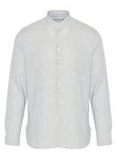 Maison Standards - Chemise Mao Rayée - Bleu - Homme