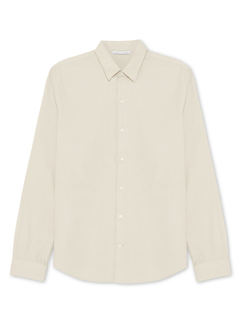 Maison Standards - John Popeline Pat Shirt - Beige - Man