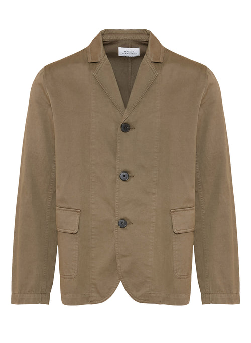 Maison Standards - Jacket In Daniel Gabardine - Khaki - Man