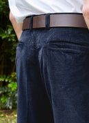 Maison Standards - Pantalones Archibald Velvet Carrot - Azul - Hombre