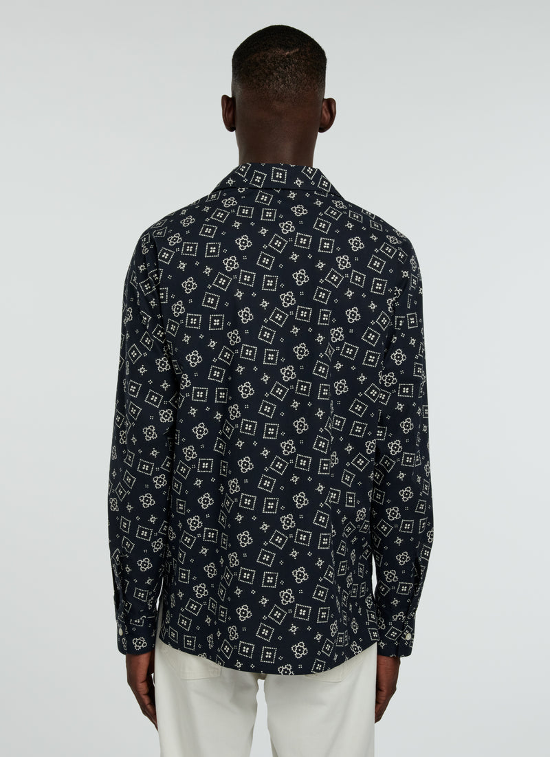 Fursac - Cotton Poplin Bandana Print Shirt