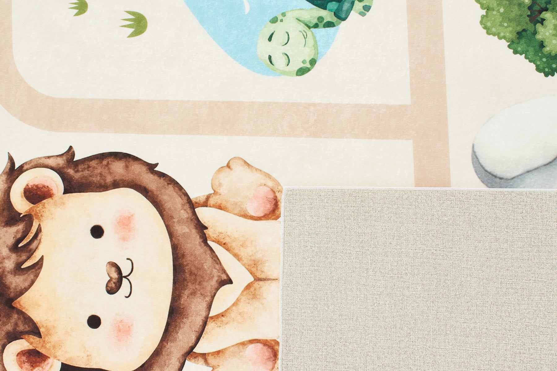 Happy - Tapis D'Intérieur - Polyester Imprimé - Beige