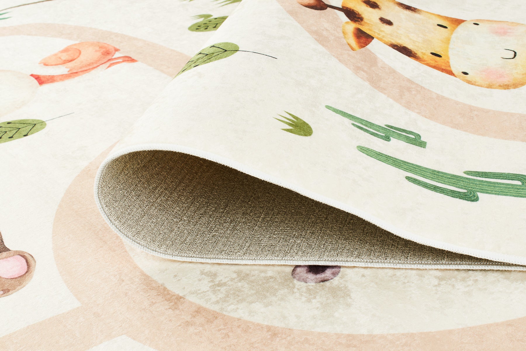 Happy - Tapis D'Intérieur - Polyester Imprimé - Beige