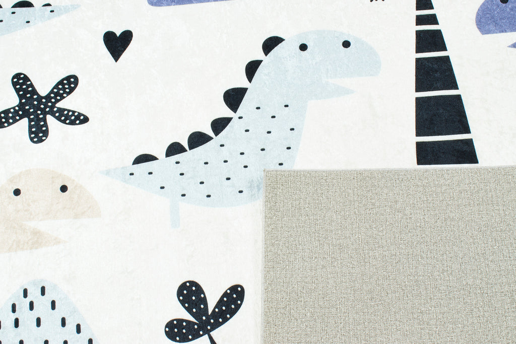 Happy - Tapis D'Intérieur - Polyester Imprimé - Bleu
