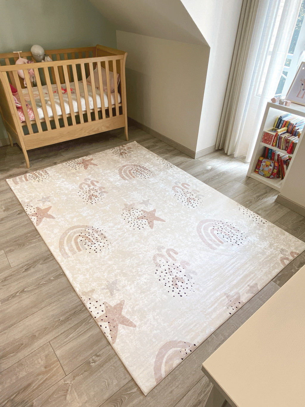 Happy - Tapis D'Intérieur - Polyester Imprimé - Creme