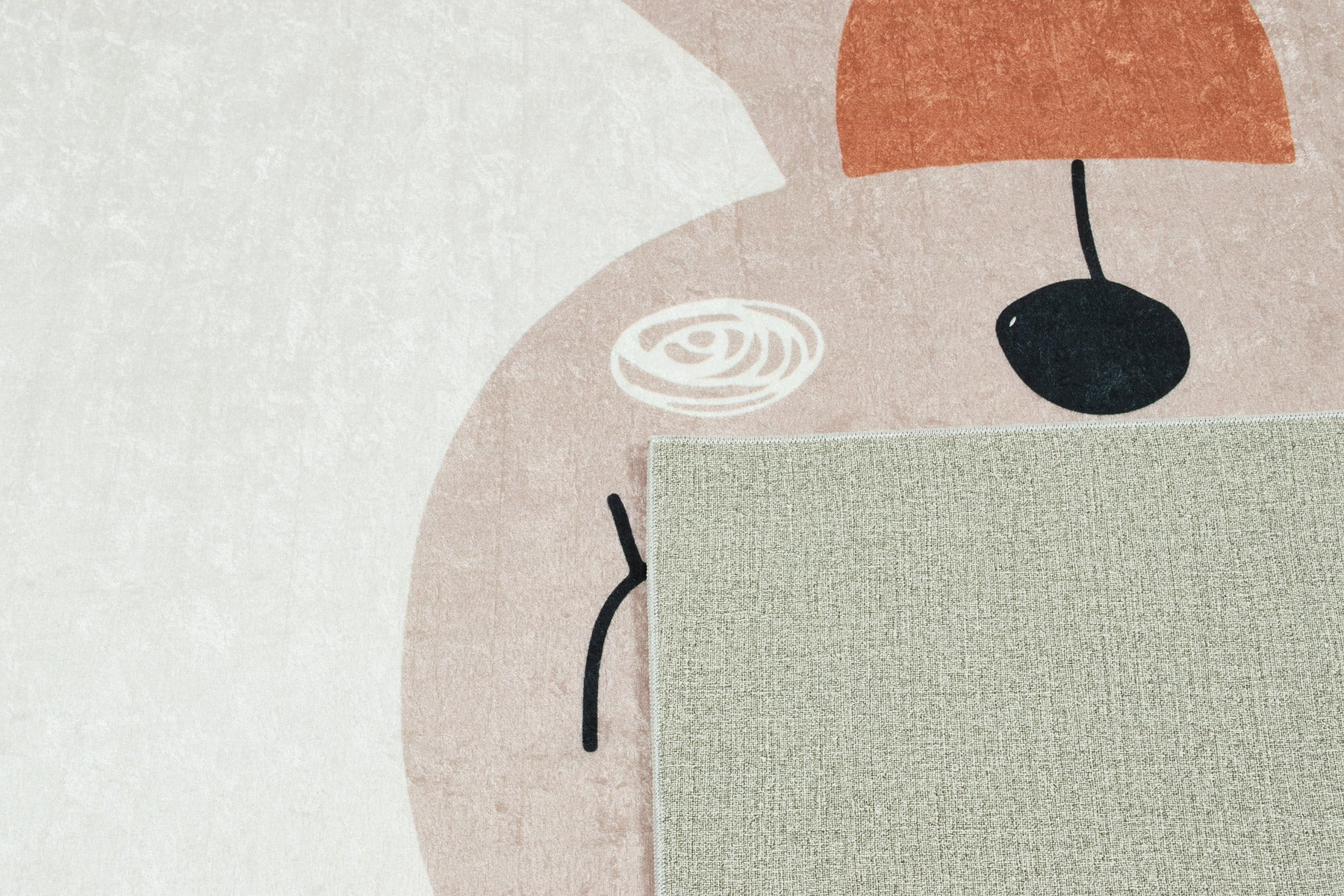 Happy - Tapis D'Intérieur - Polyester Imprimé - Marron