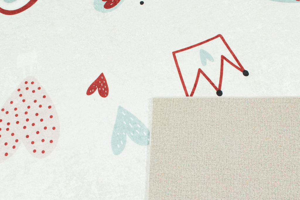 Happy - Tapis D'Intérieur - Polyester Imprimé - Rose
