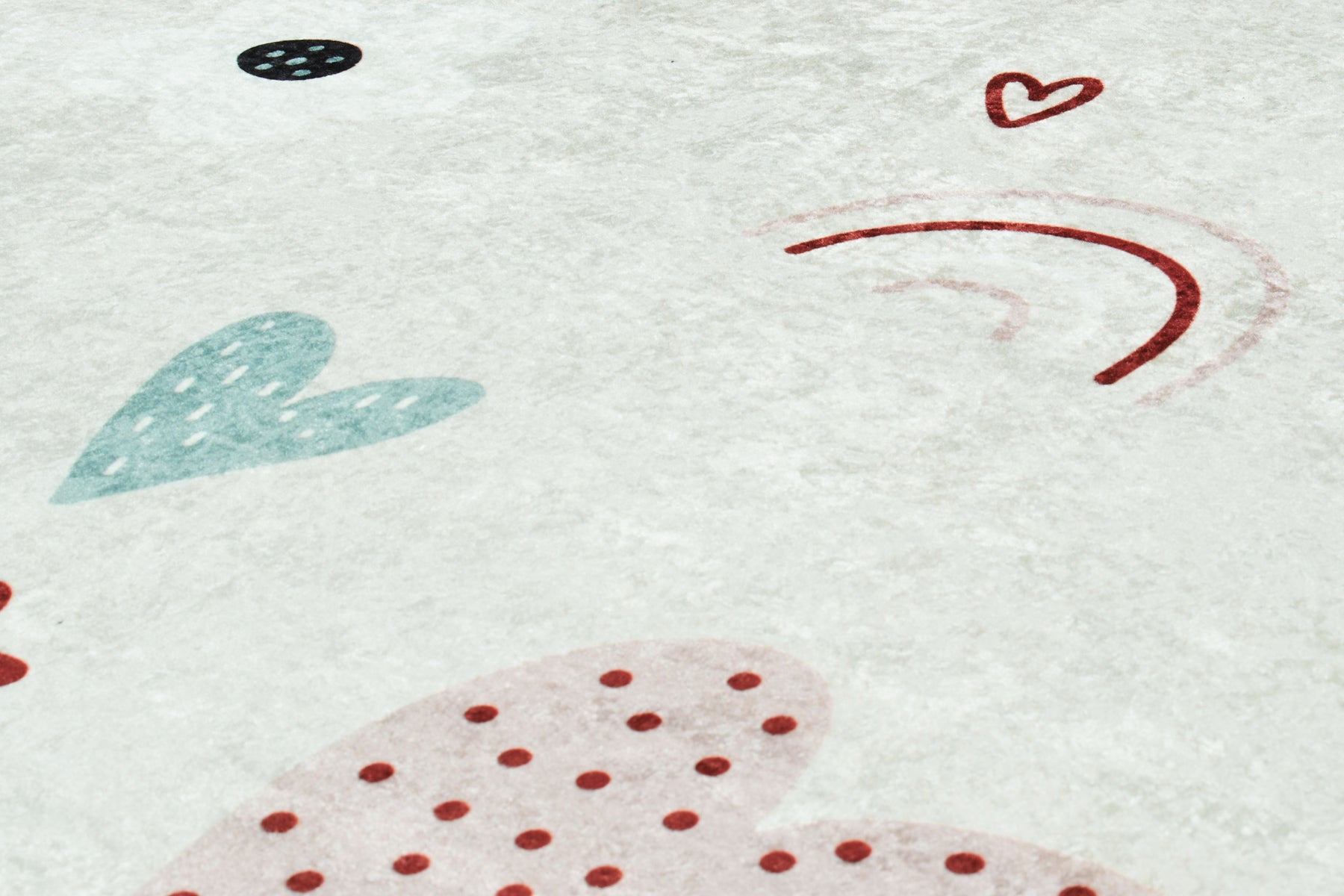 Happy - Tapis D'Intérieur - Polyester Imprimé - Rose