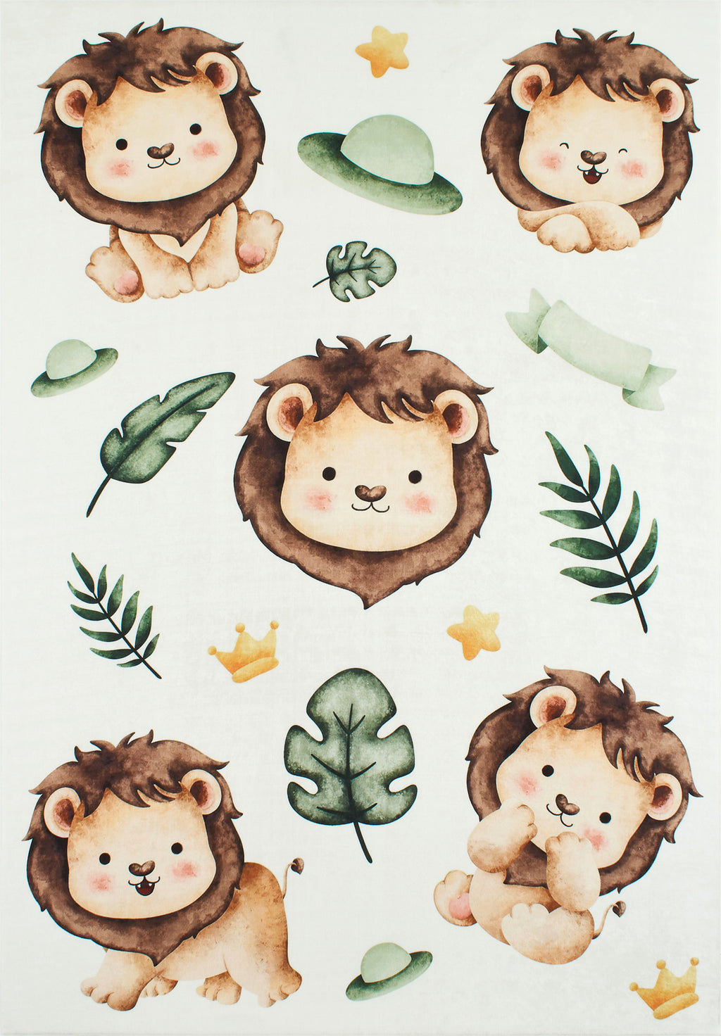 Happy - Tapis D'Intérieur - Polyester Imprimé - Beige